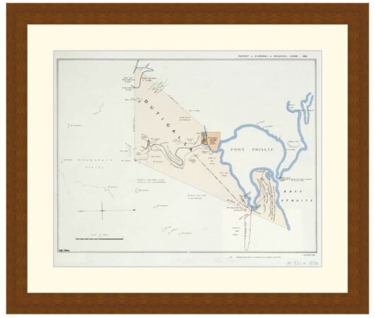 Map of Melbourne Land Claims, 1836 - Framed Print