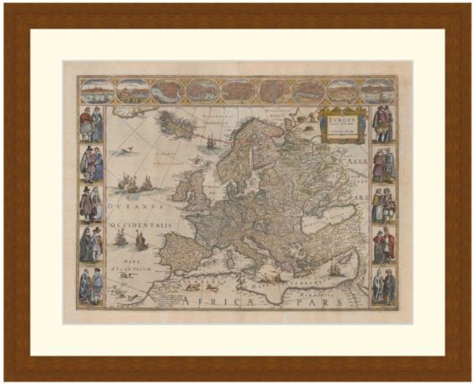 Map of Europe, 1662 - Framed Print