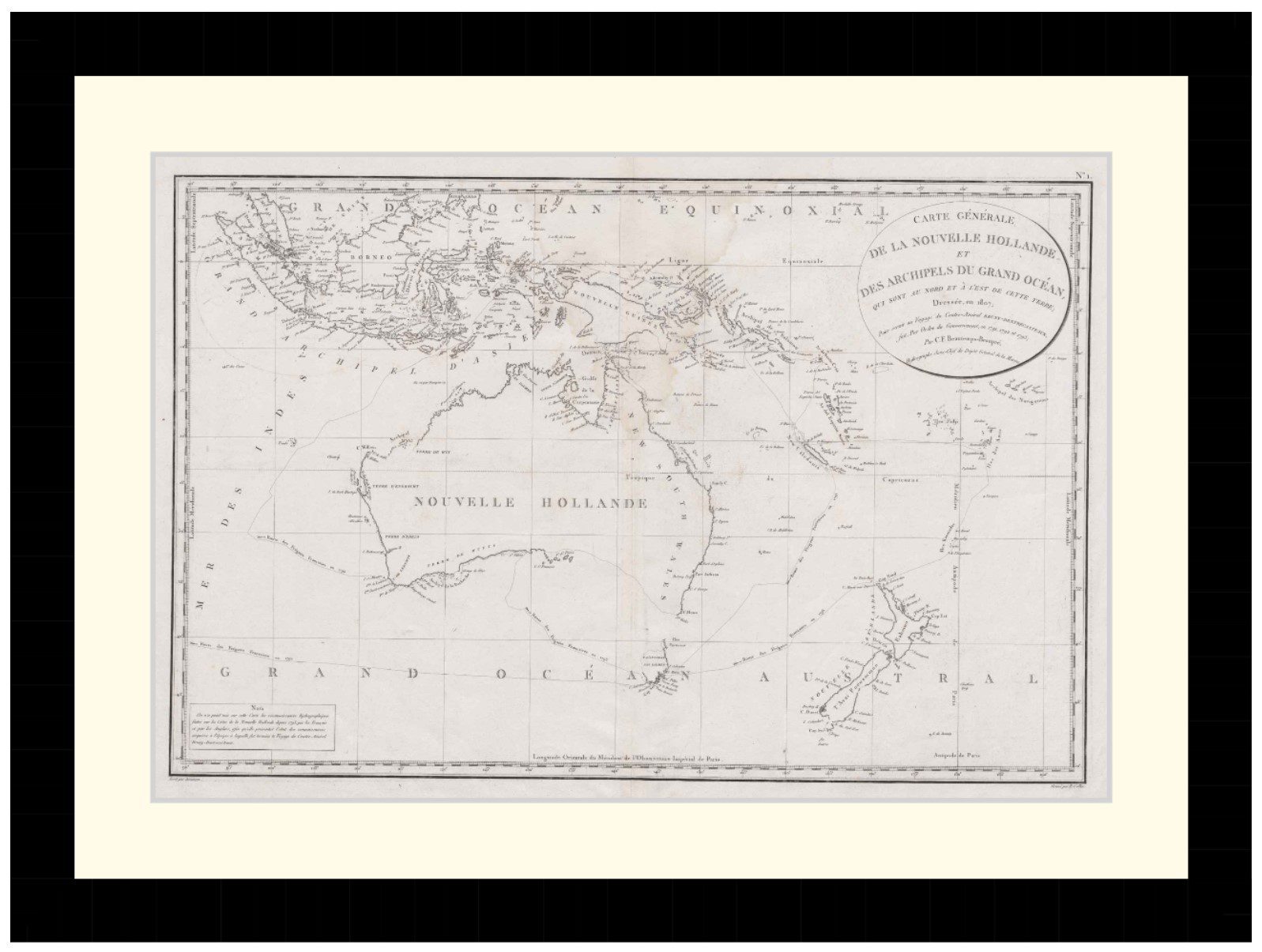 Map of Australia, 1807 - Framed Print - Image 2
