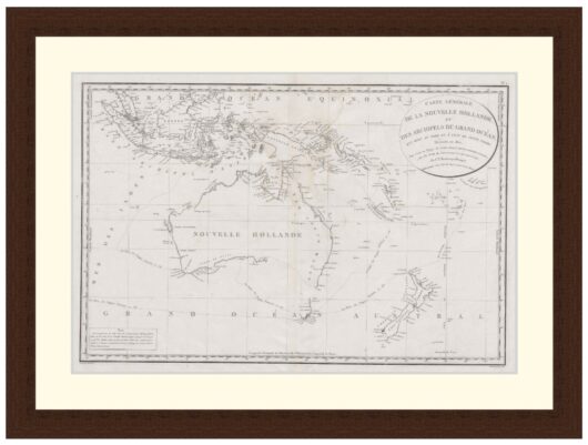 Map of Australia, 1807 - Framed Print