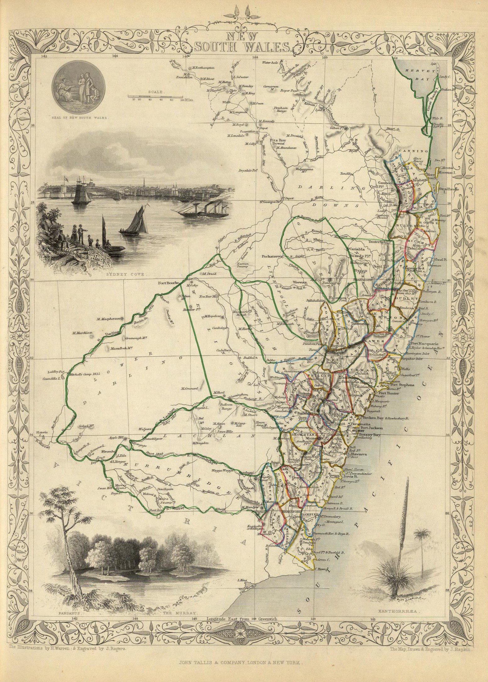 Map of New South Wales, 1851 - Framed Print - Image 5