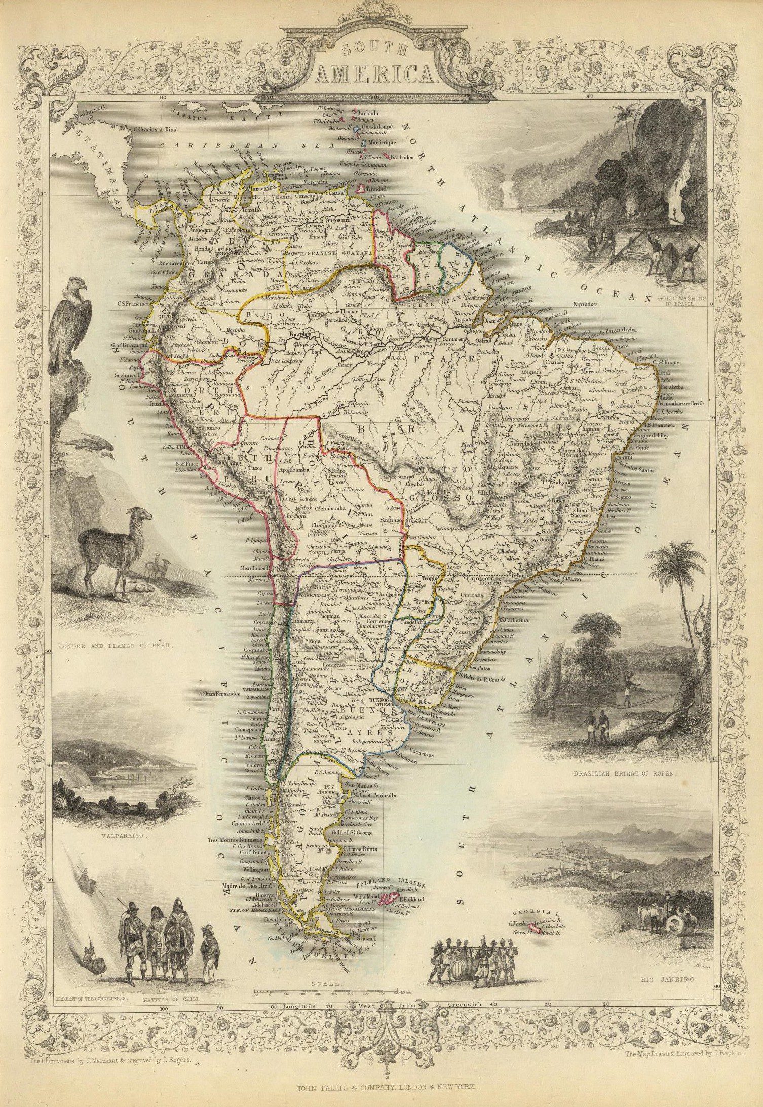 Map of South America, 1851 - Framed Print - Image 5