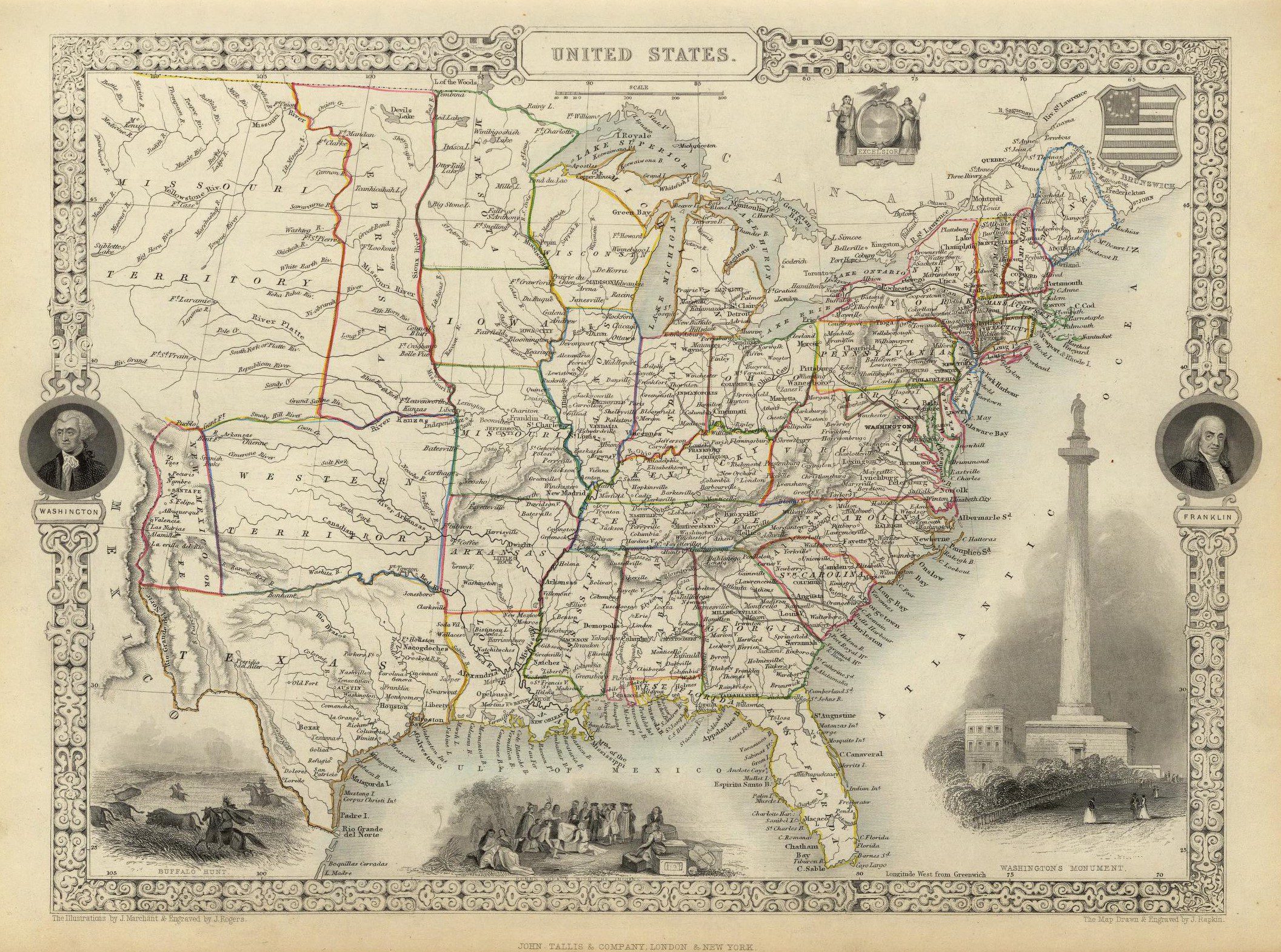 Map of the United States, 1851 - Framed Print - Image 5