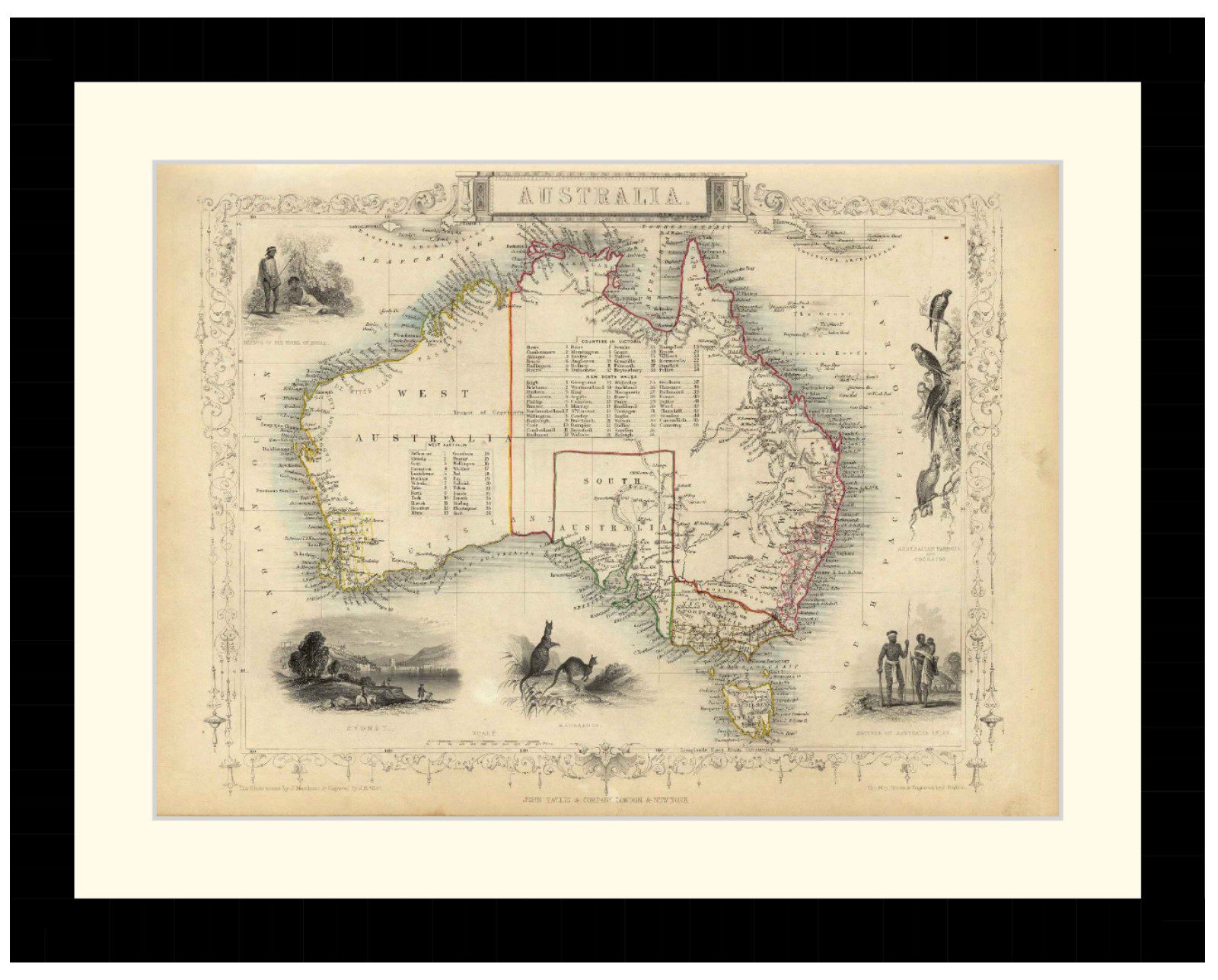 Map of Australia, 1851 - Framed Print - Image 4