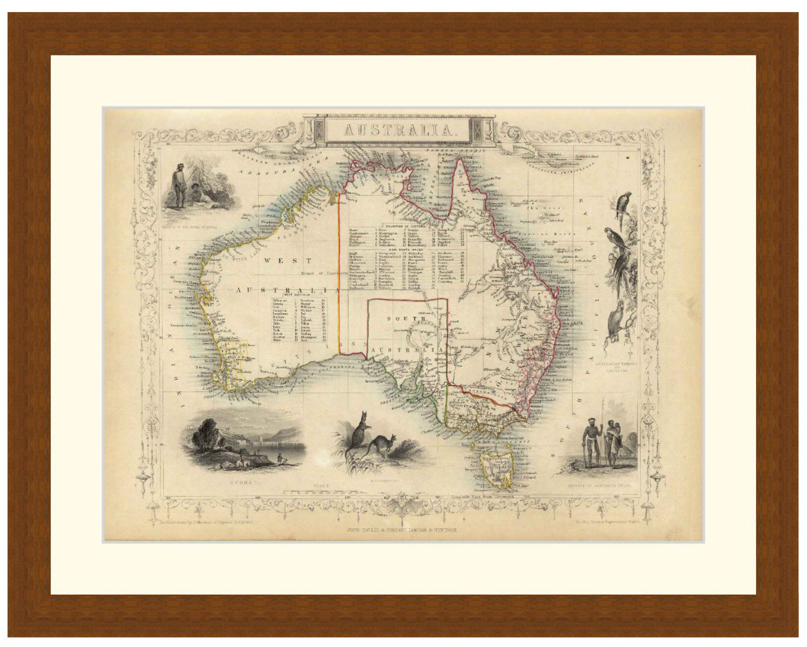 Map of Australia, 1851 - Framed Print - Image 2
