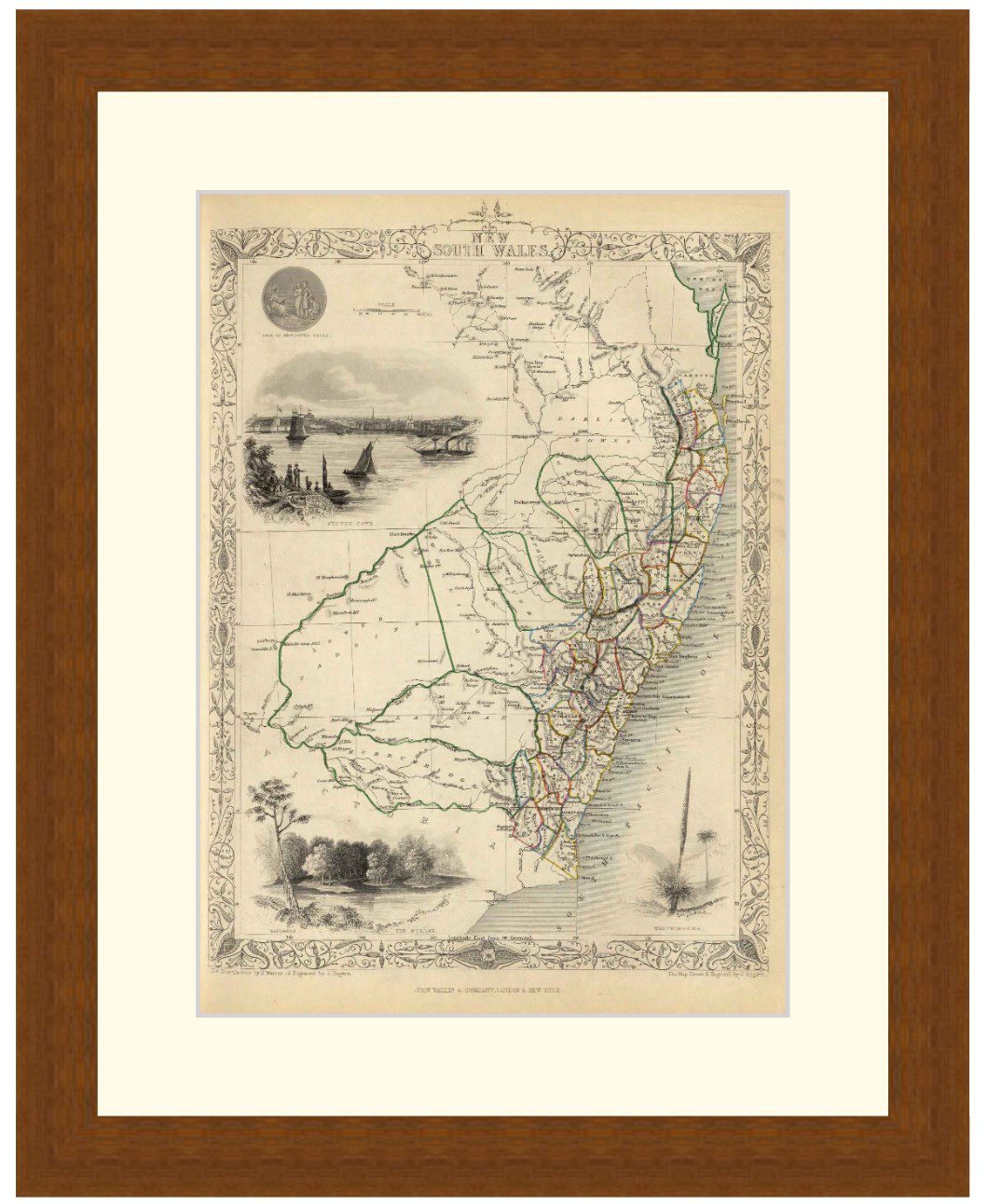 Map of New South Wales, 1851 - Framed Print - Image 2