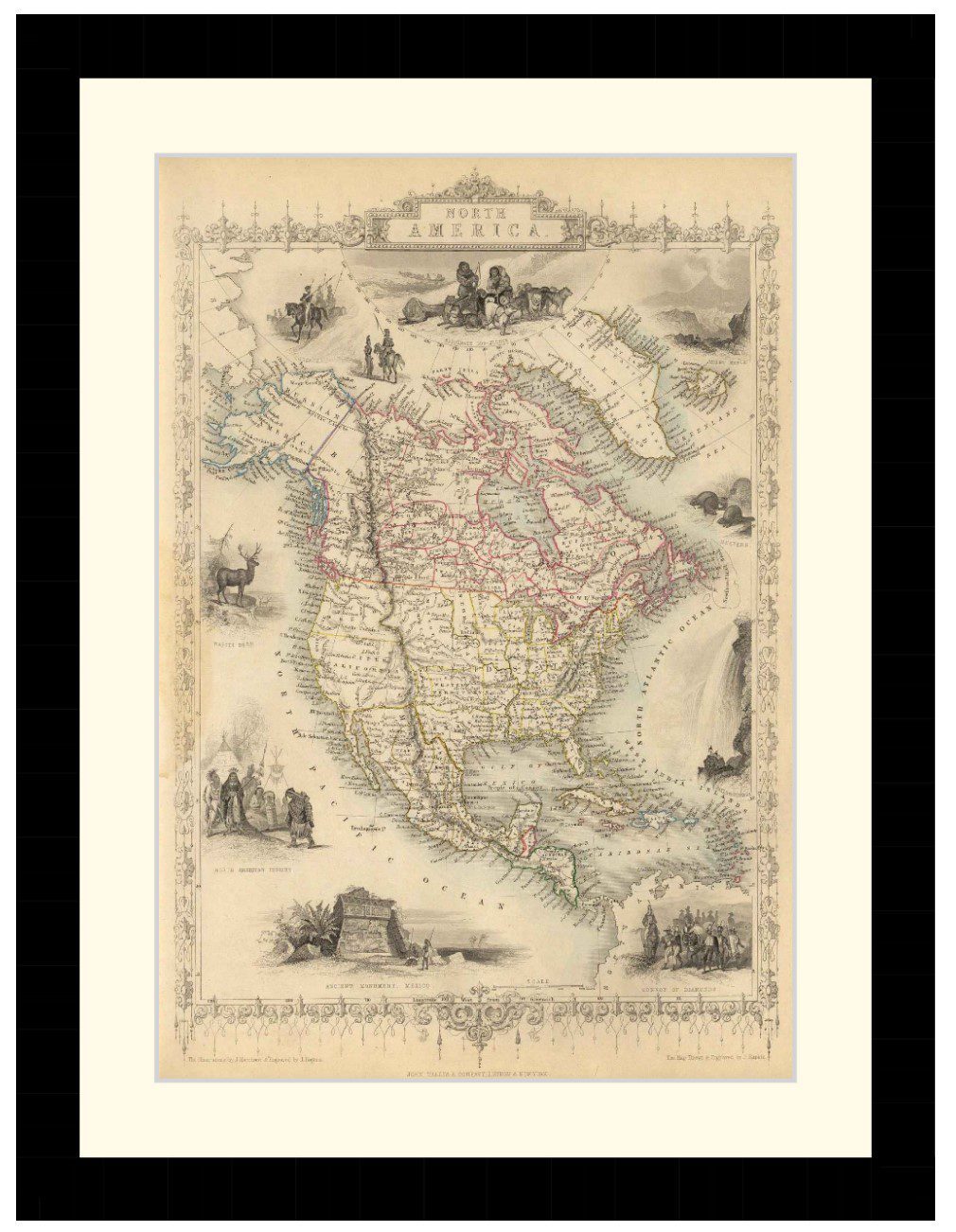Map of North America, 1851 - Framed Print - Image 4