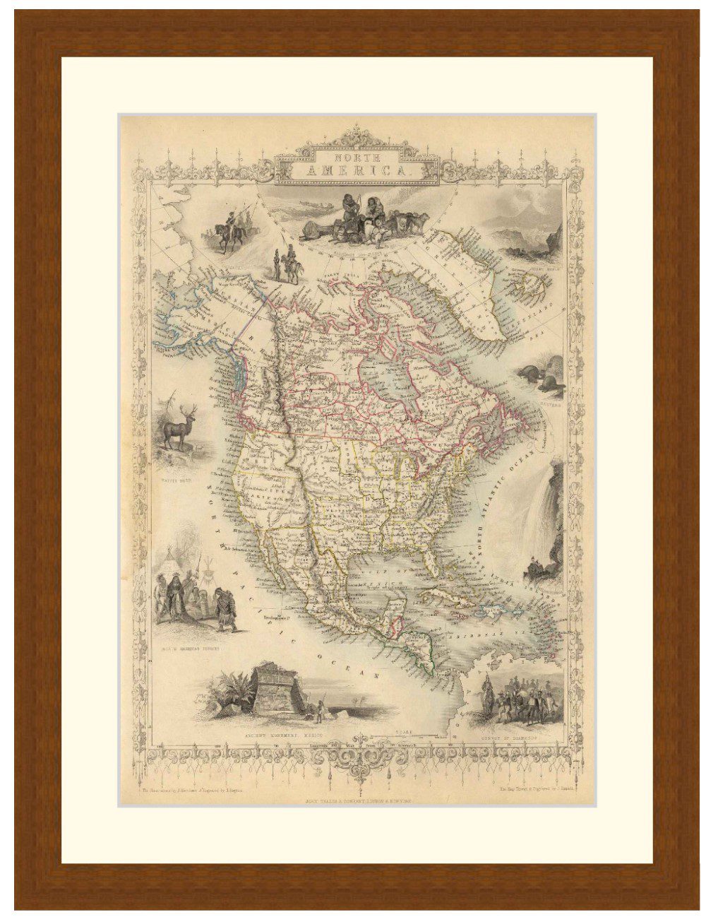 Map of North America, 1851 - Framed Print - Image 2