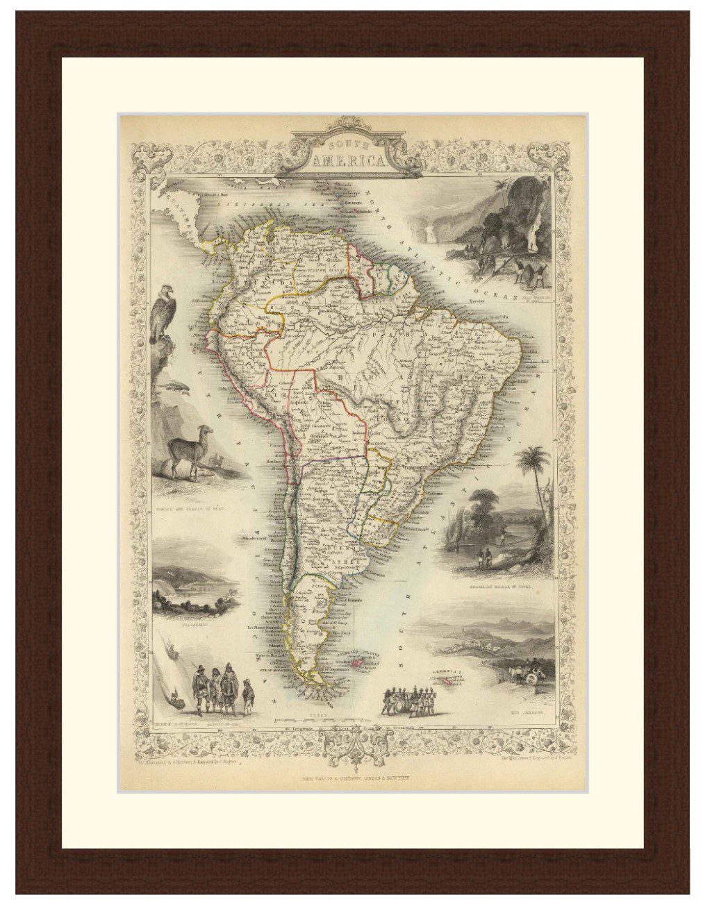 Map of South America, 1851 - Framed Print - Image 3