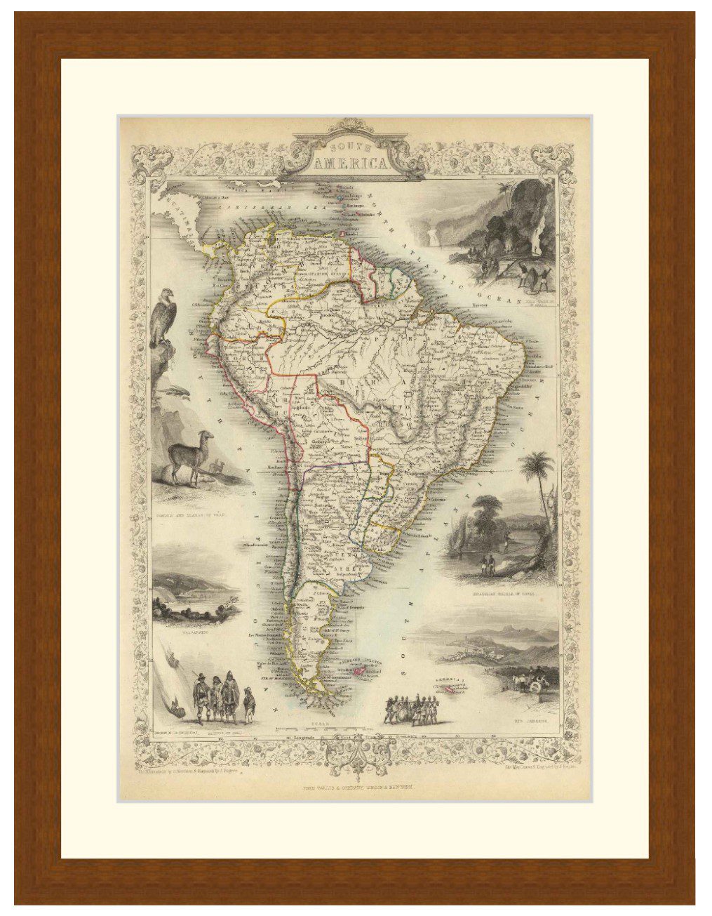 Map of South America, 1851 - Framed Print - Image 2