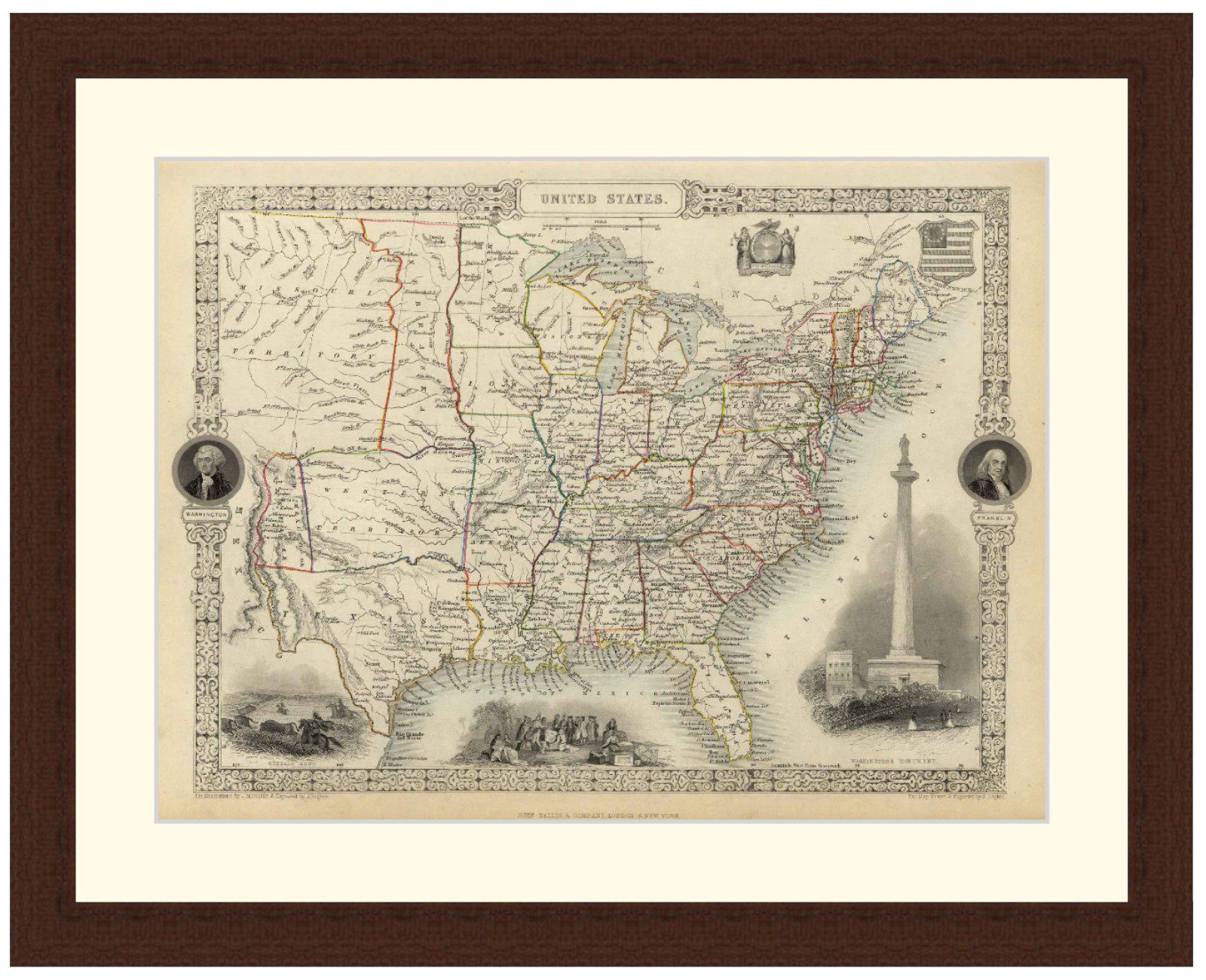 Map of the United States, 1851 - Framed Print - Image 3