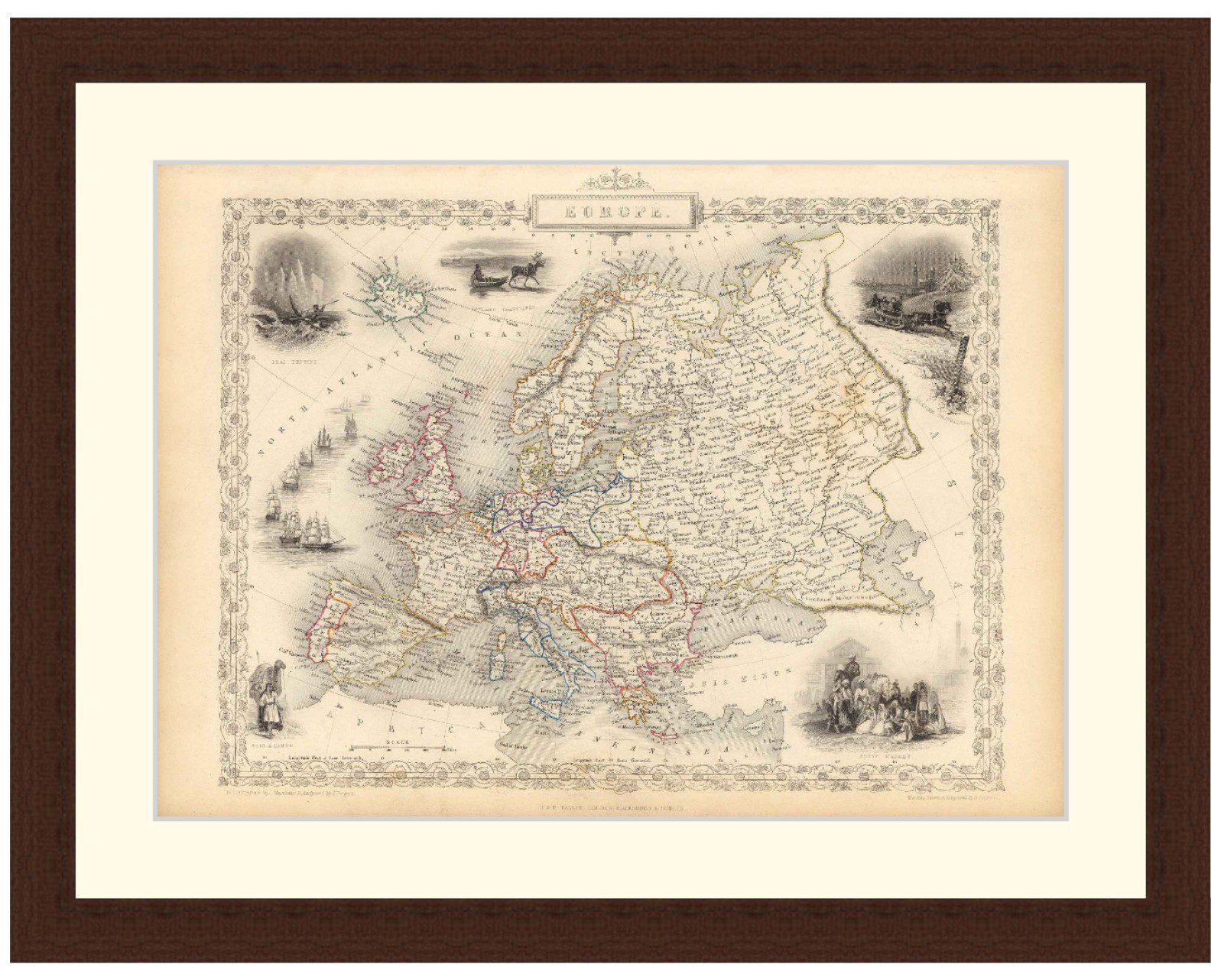 Map of Europe, 1851 - Framed Print - Image 3