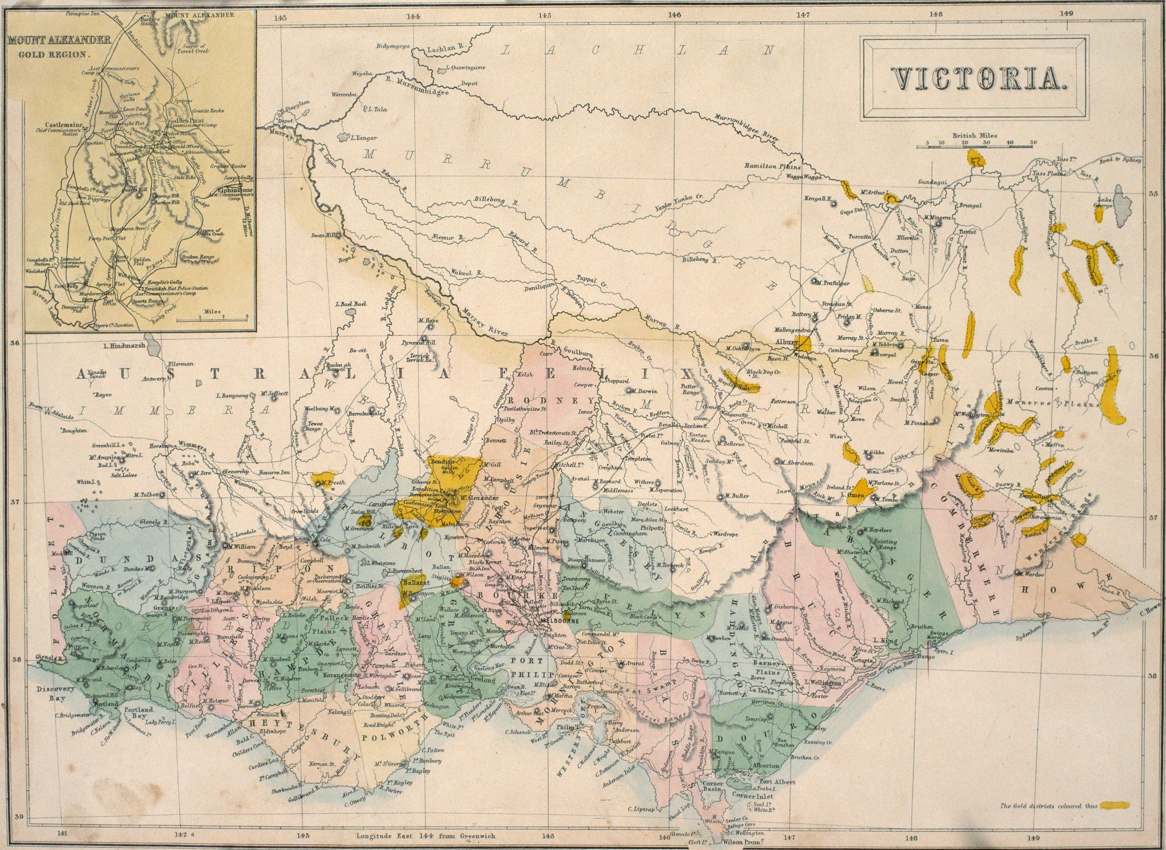 Map of Victoria, 1853 - Framed Print - Image 5