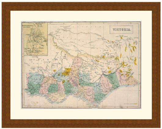 Map of Victoria, 1853 - Framed Print