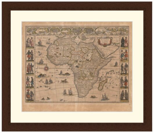 Map of Africa, 1635 - Framed Print