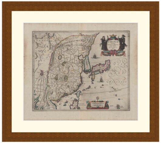 Map of China, c1650 - Framed Print