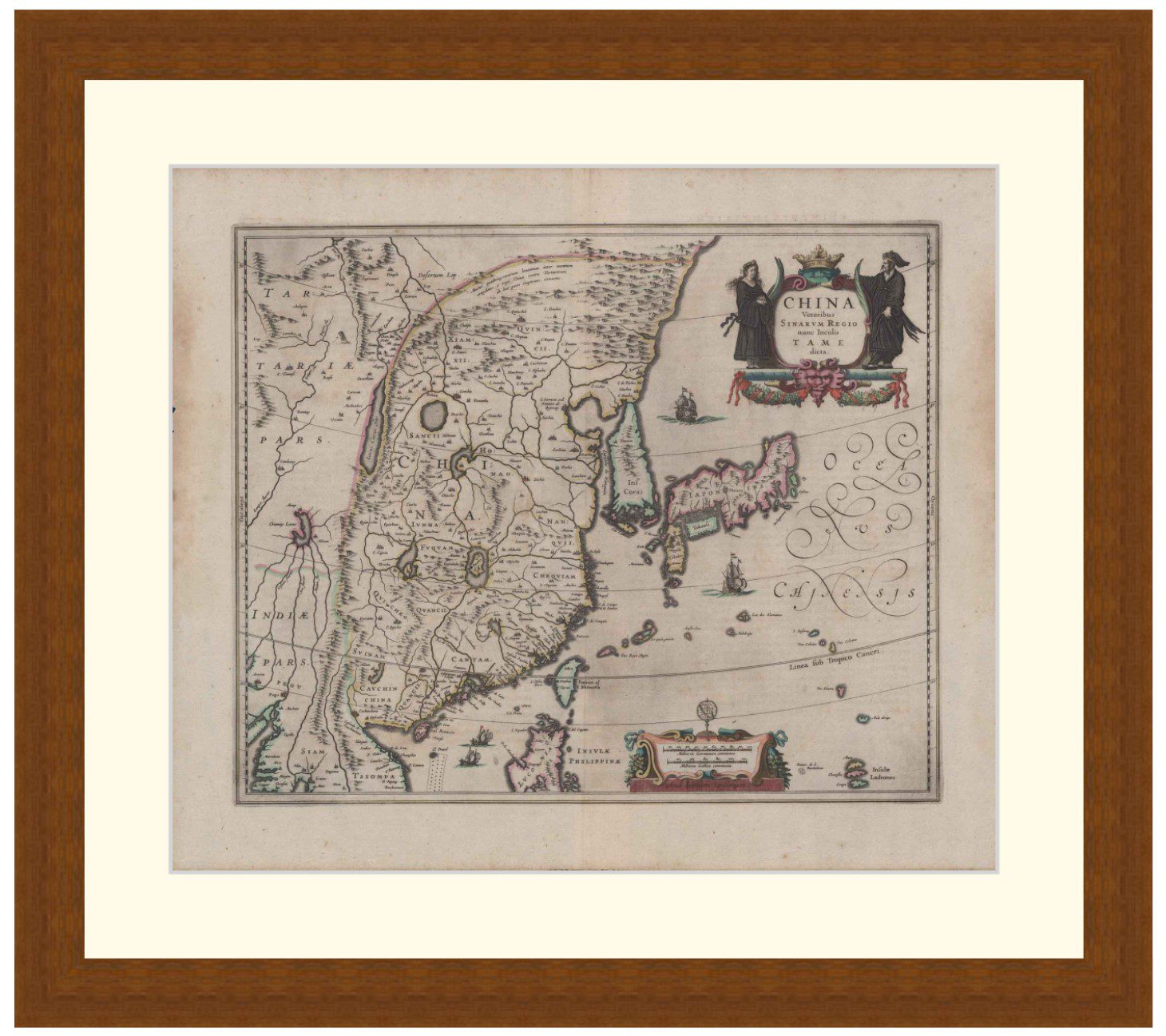Map of China, c1650 - Framed Print