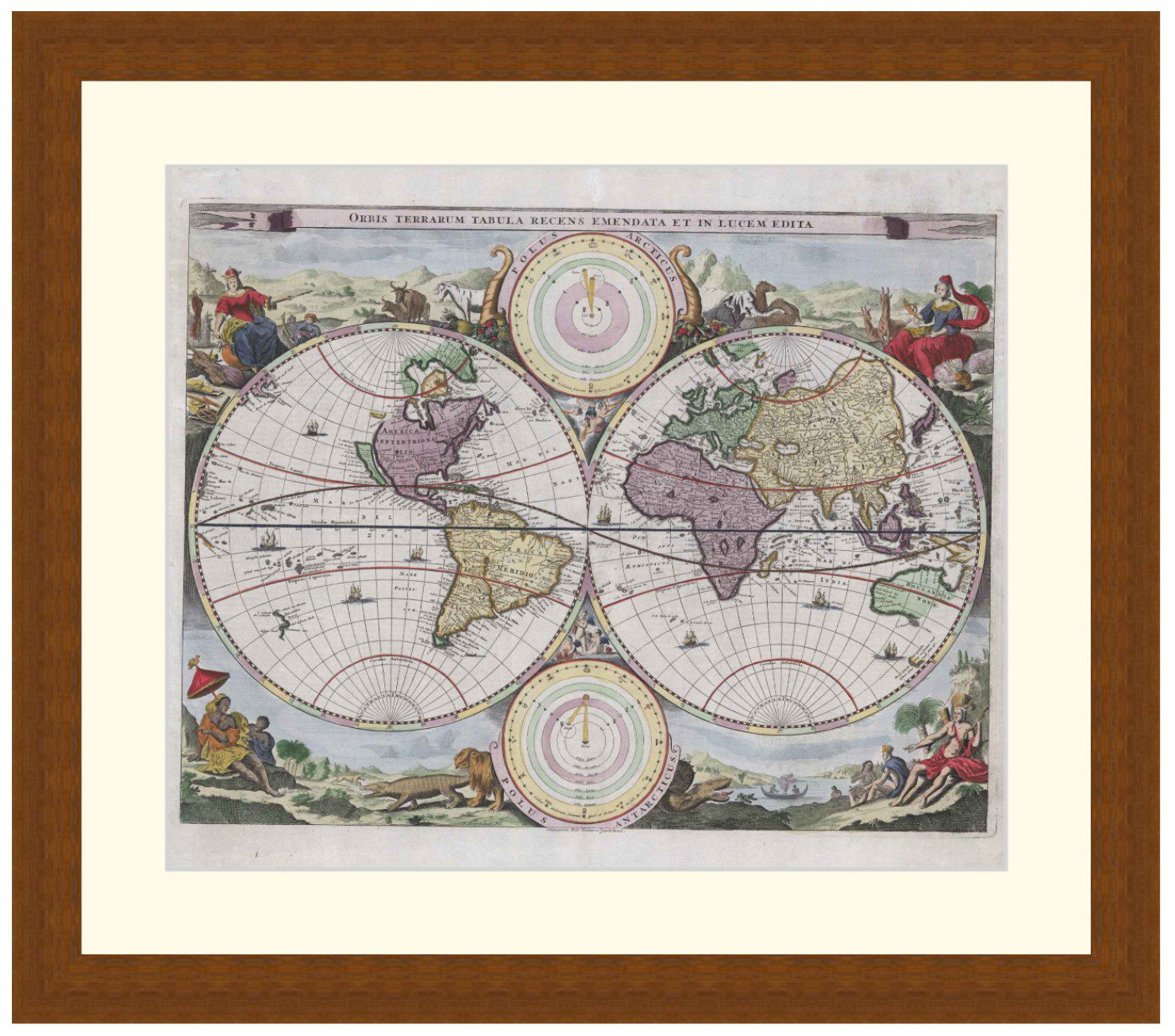 Map of the World, 1663 - Framed Print - Image 2
