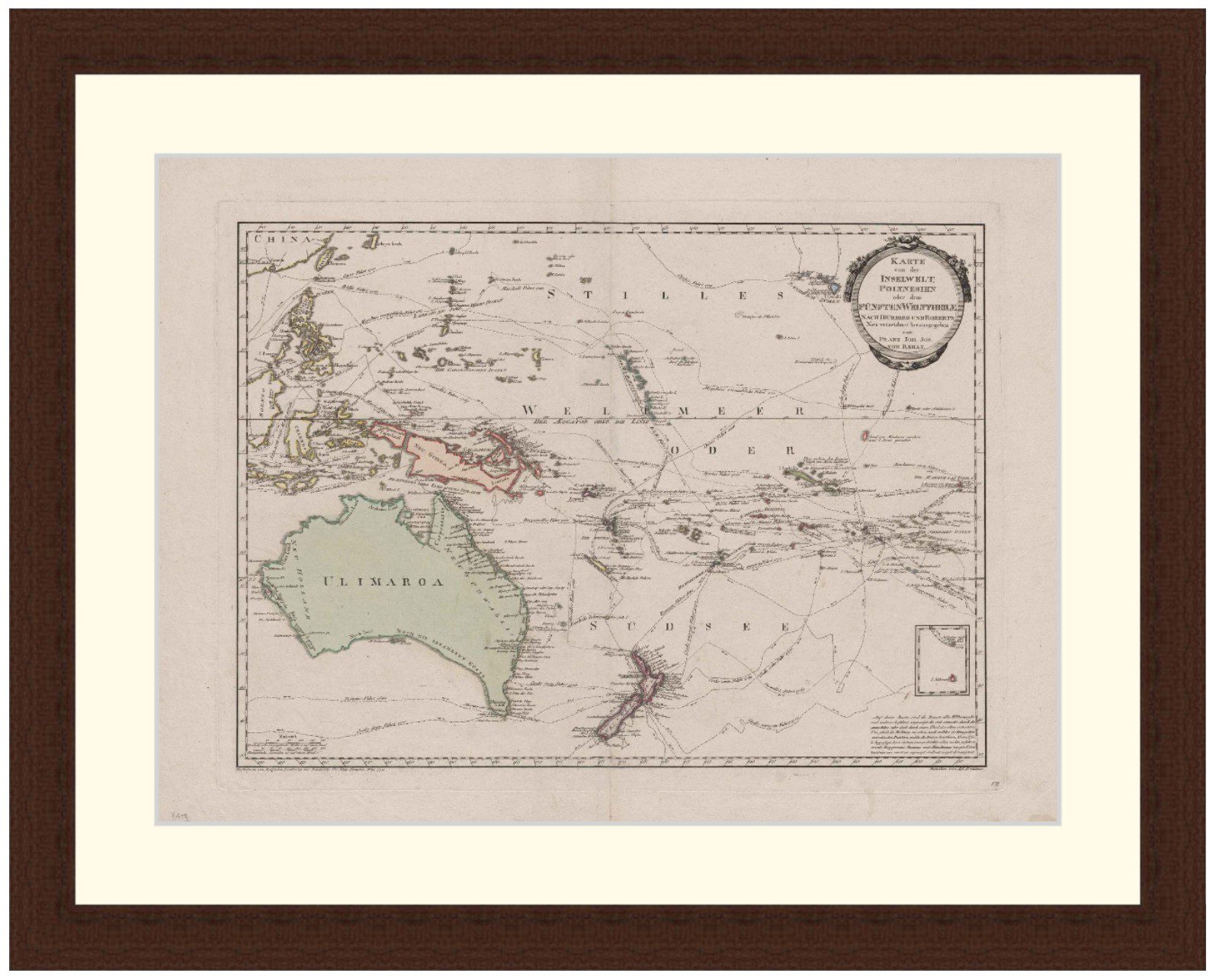 Map of Islands of the Pacific, 1795 - Framed Print - Image 3