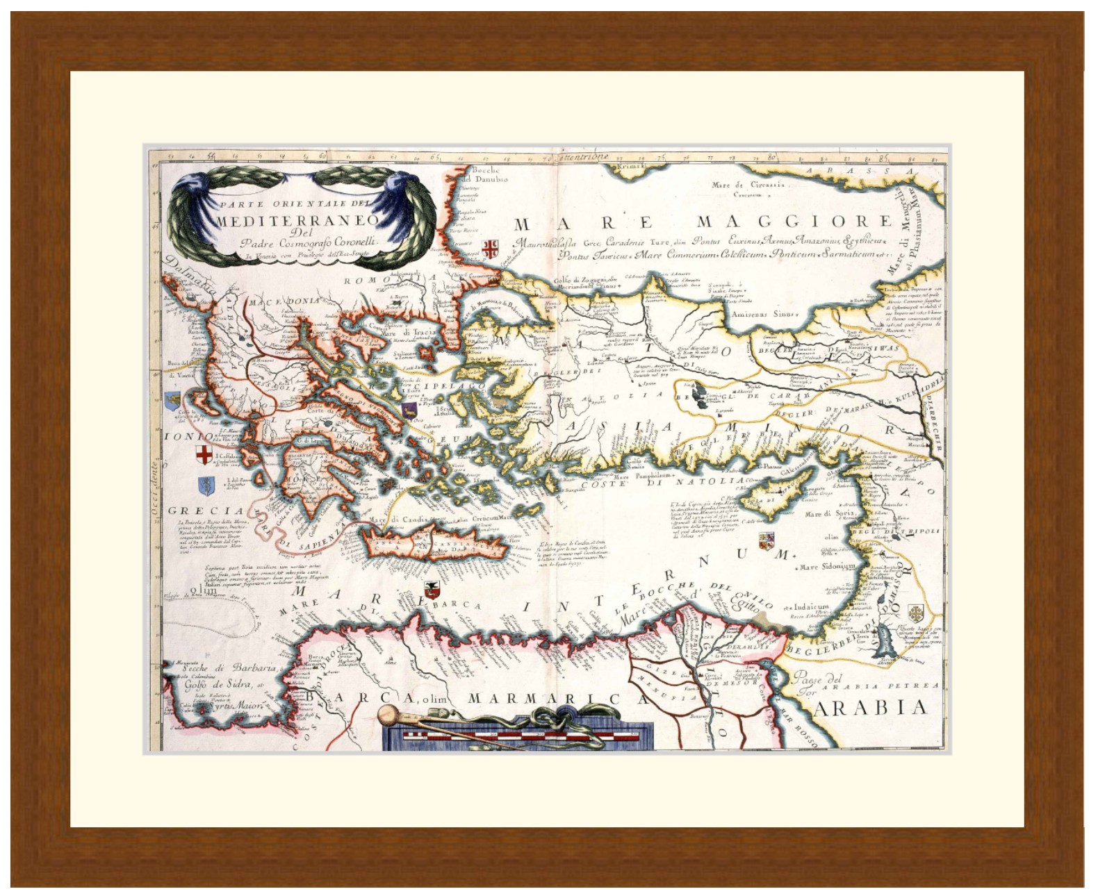 Greece, Turkey and Eastern Mediterranean Map, 1691 - Framed Print - Image 2
