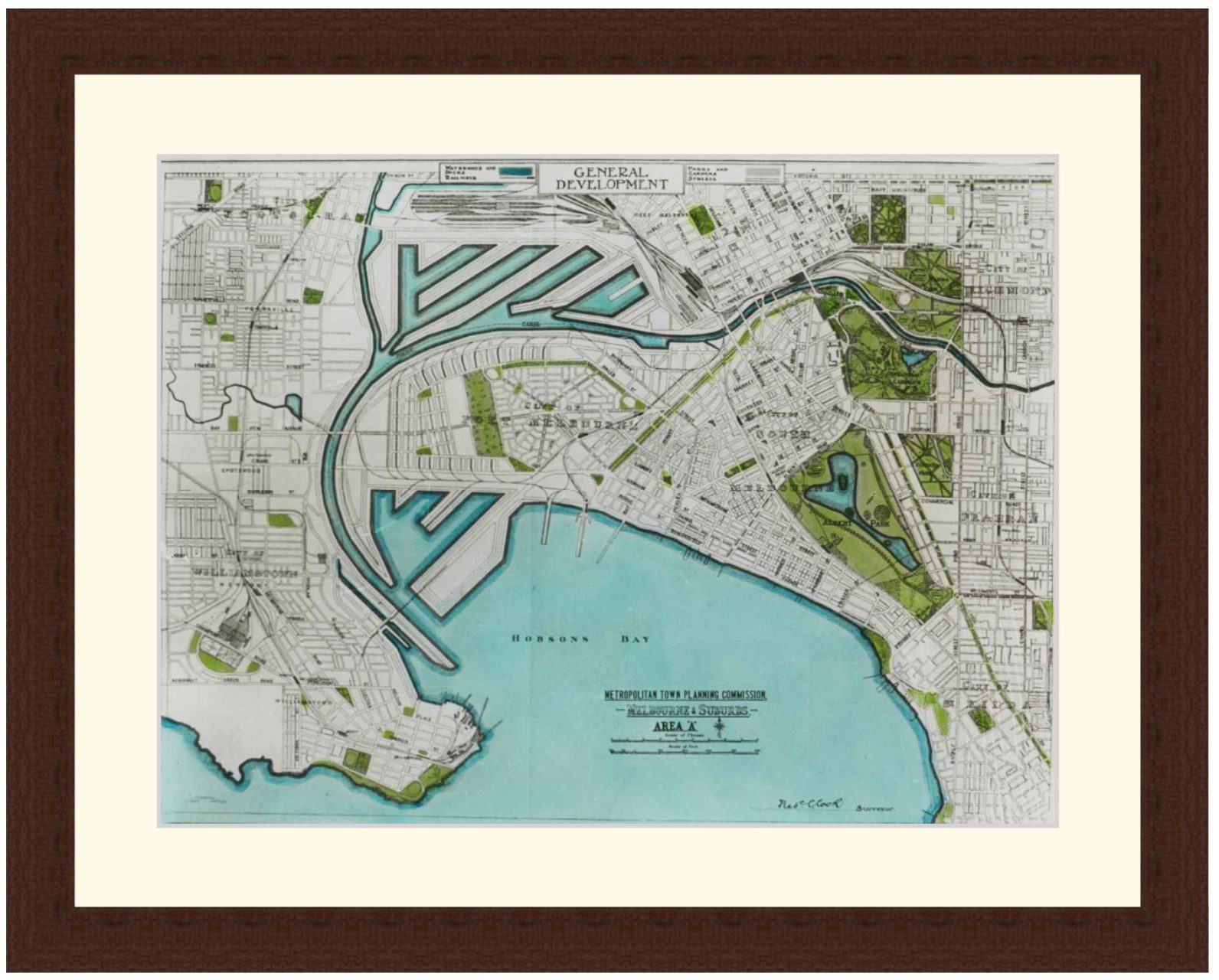 Map of Inner Melbourne, 1950's - Framed Print - Image 4