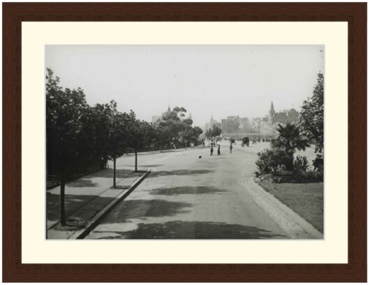 St. Kilda Rd, Near City, Melbourne, 1920's - Framed Print