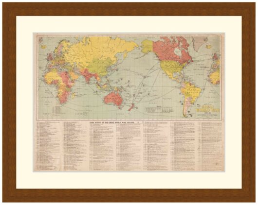 World Map, Survey of the Great World War, 1914-16  - Framed Print