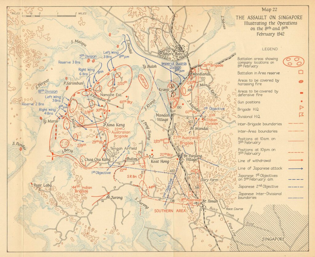 Battle of Singapore Map