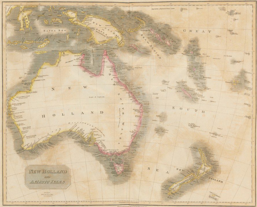 Map of New Holland and Asiatic Isles, 1814 - Framed Print - Image 5