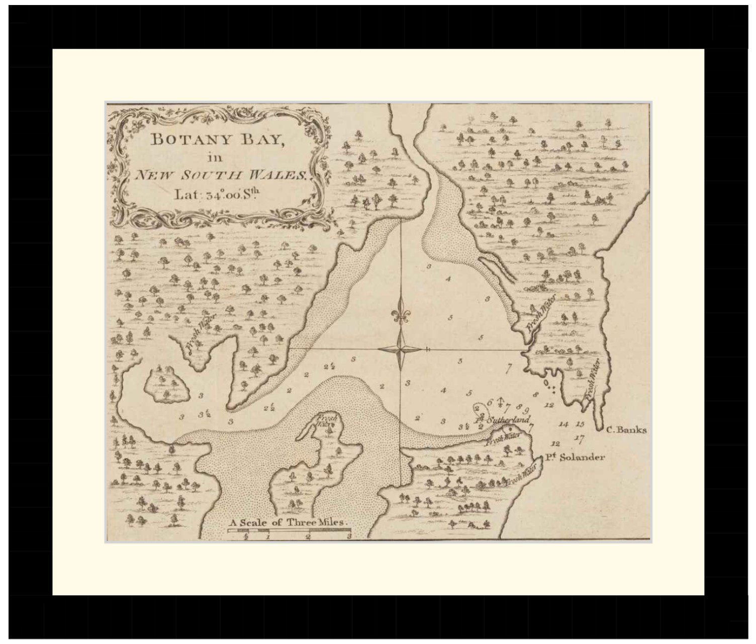 Map of Botany Bay, New South Wales, 1848 - Framed Print - Image 4