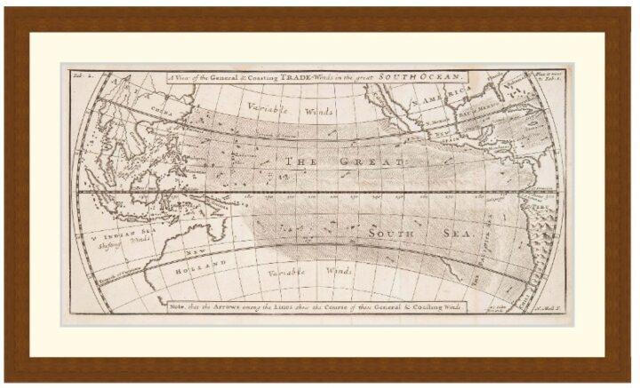 Map of the Pacific, 1697 LB Map of the Pacific, 1697 - Framed Print