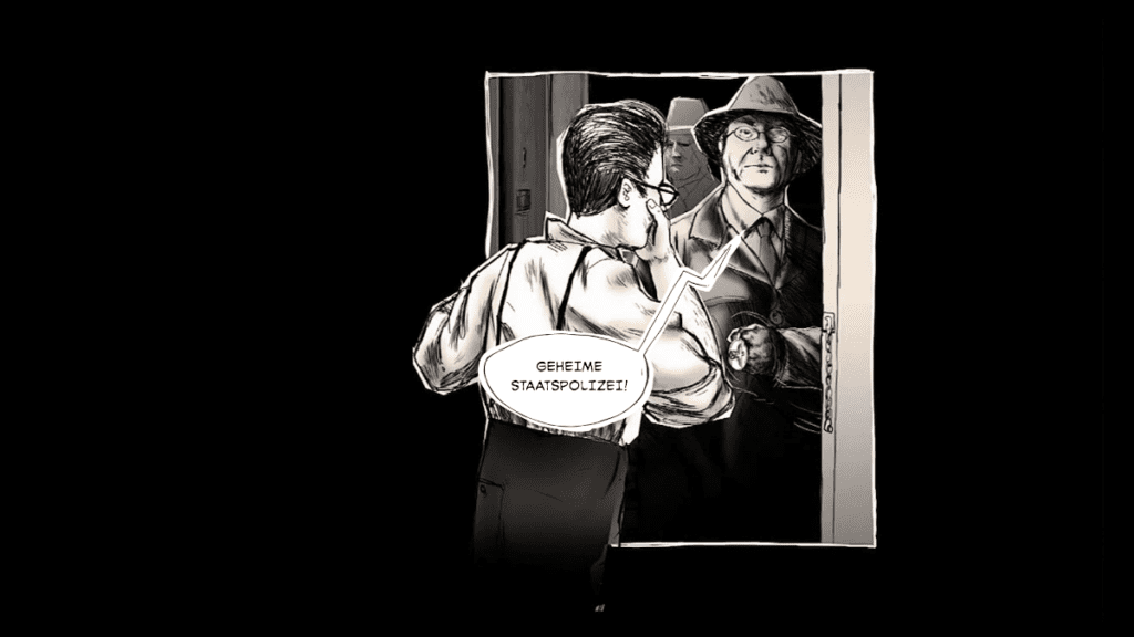 Gestapo comes to pick up your granddad in Attentat 1942