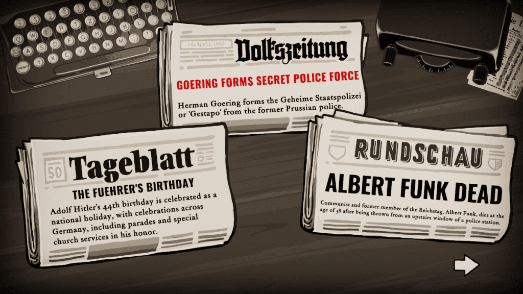 Starting a new week in Through the Darkest of Times.