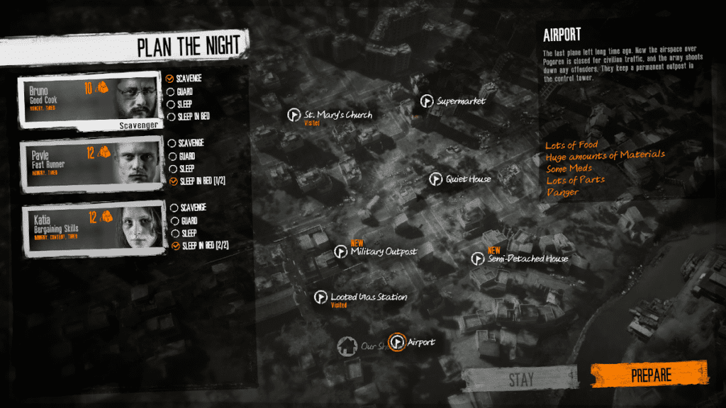 The map of This War of Mine.
