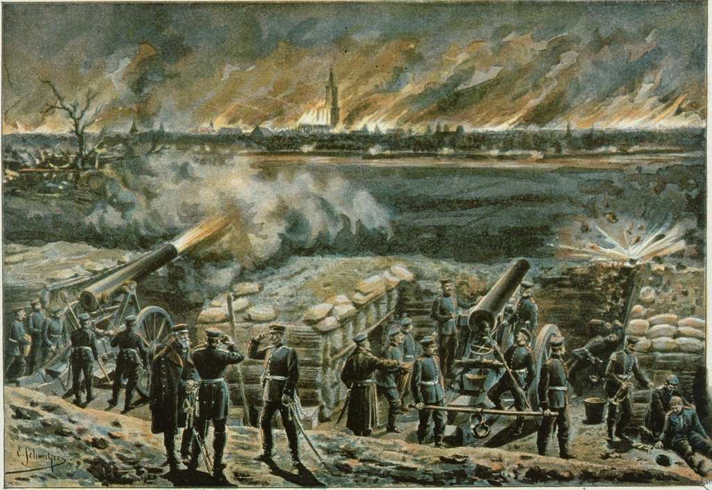 Siege battery at Wacken during the siege of Strasbourg in 1870.